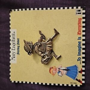 Mary Engelbreit Sterling Brooch In Card Little School Girl